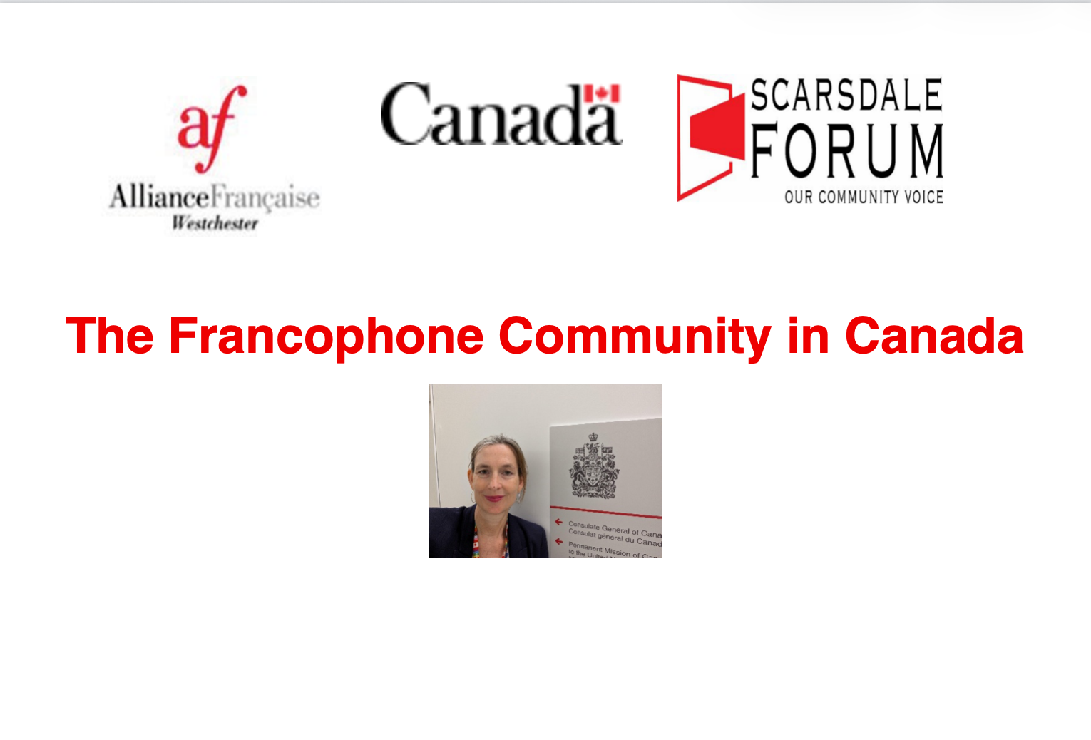 The francophone community in Canada